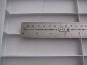 measuring for the repair bracket